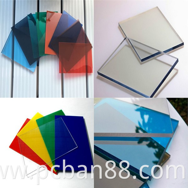 Unbreakable PC building material 6mm plastic solid flat polycarbonate sheet